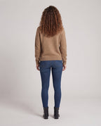 Women's soft mohair blend pullover with fluffy dog motif and round neck Fashion Glam