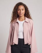 Women's short jacket with voluminous drapings and wide kimono sleeves Fashion Glam