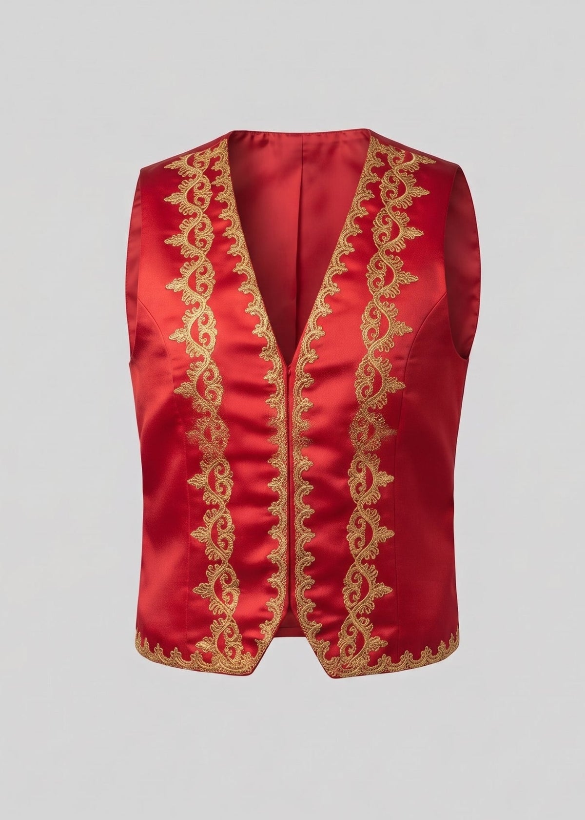 Women's Elegant Stand Collar Vest with Artful Decorations Fashion Glam