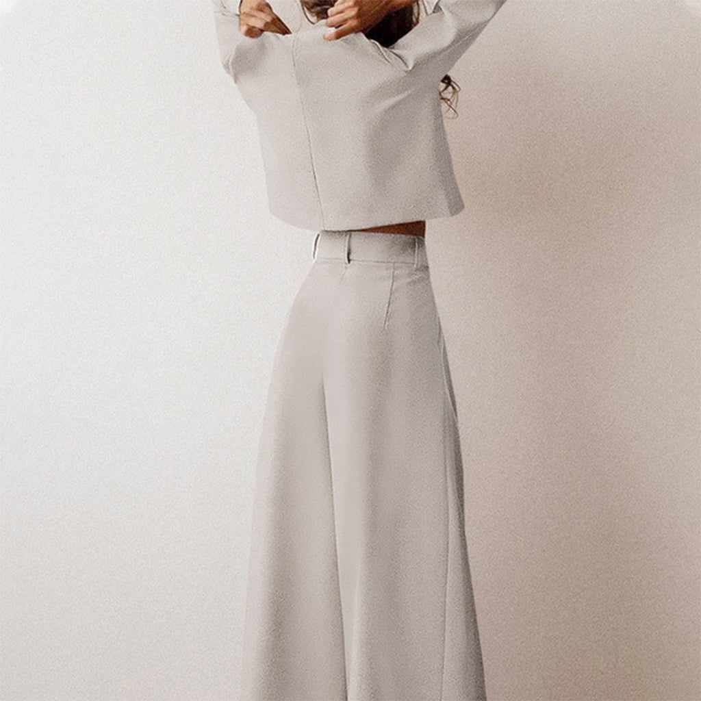Fashion Glam | Long Sleeve And Wide Leg Pants For Women