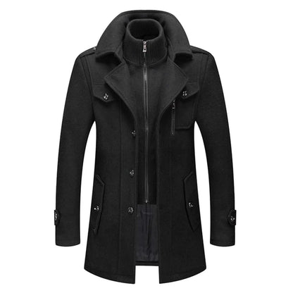 MAYFAIR TAILORS - ZIPPED PEACOAT