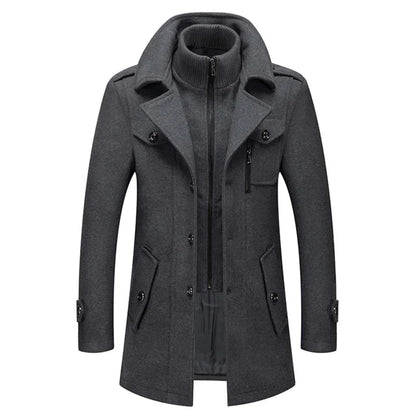 MAYFAIR TAILORS - ZIPPED PEACOAT