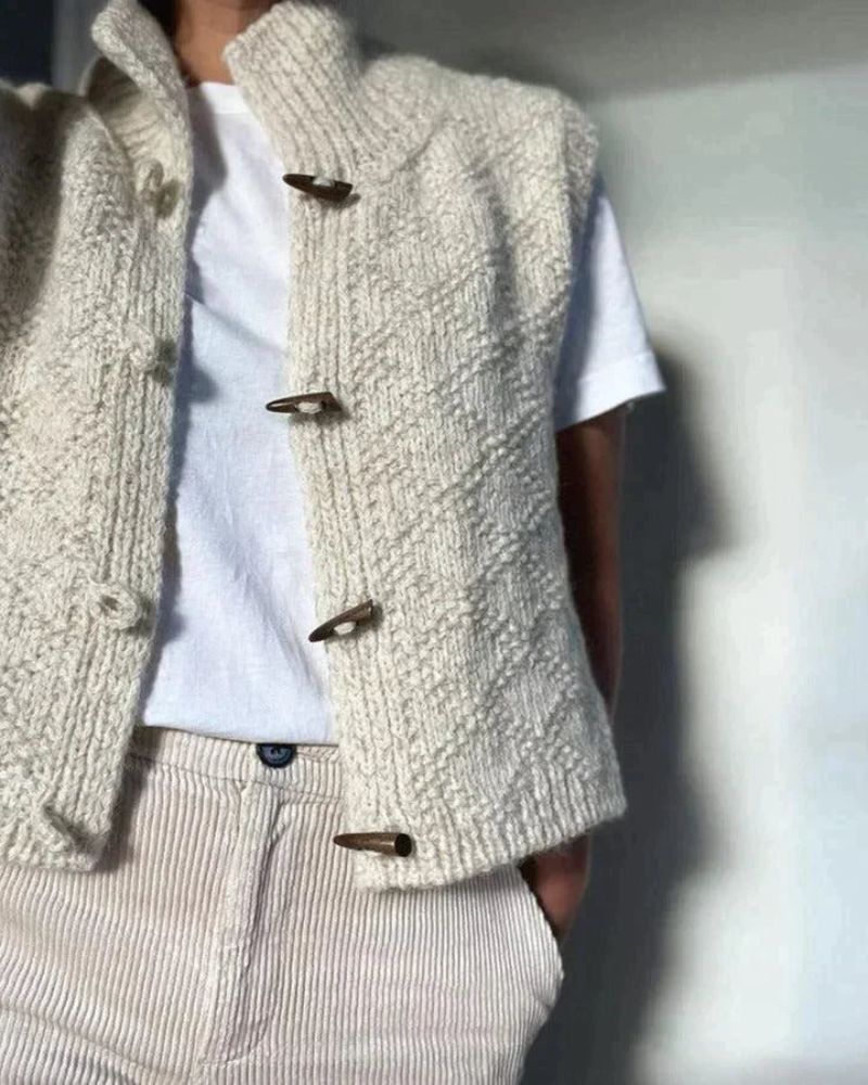 AISLING – SOPHISTICATED SLEEVELESS KNIT VEST