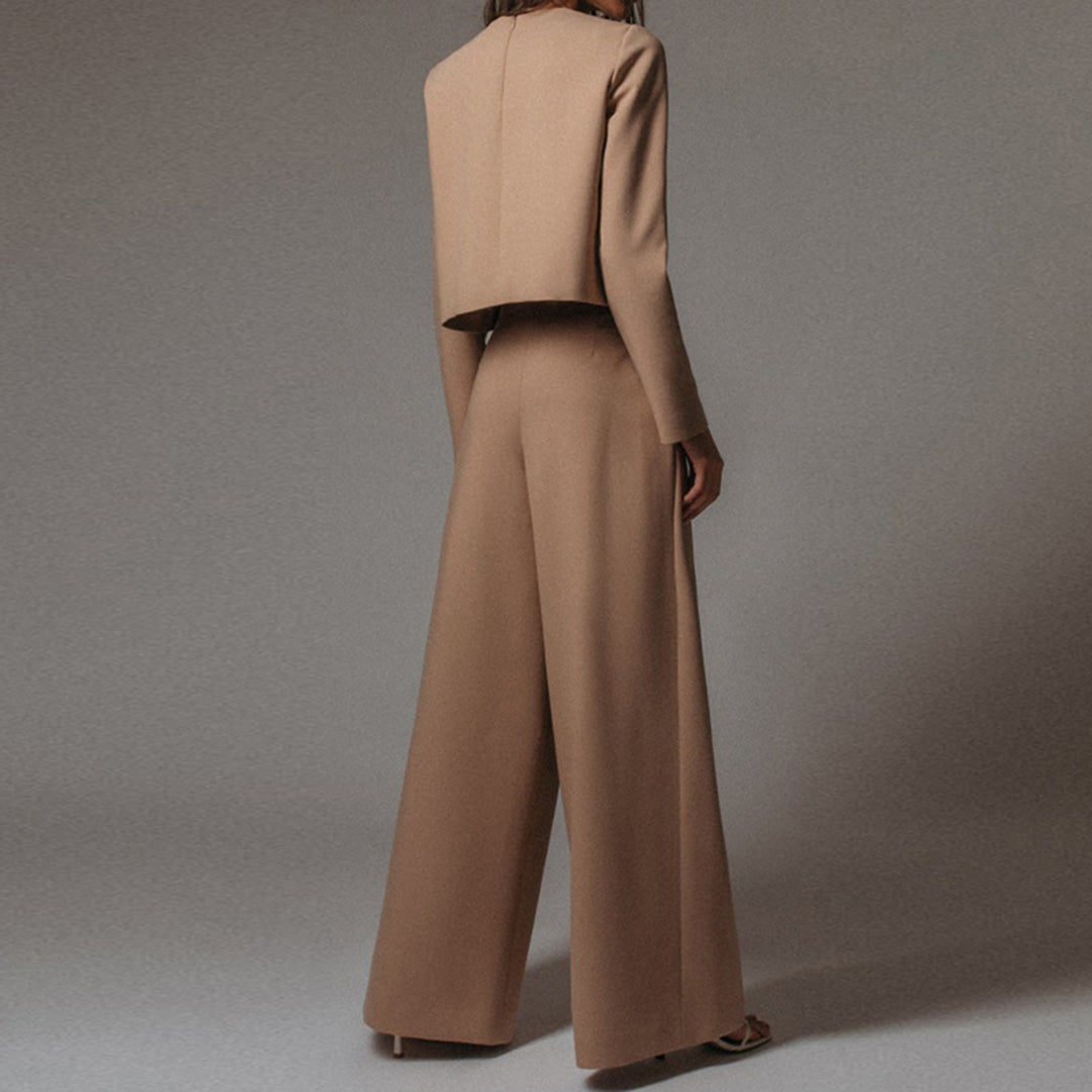 Fashion Glam | Long Sleeve And Wide Leg Pants For Women