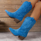 Fashion Glam | Elegant Cowboy Ladies Ankle Boots