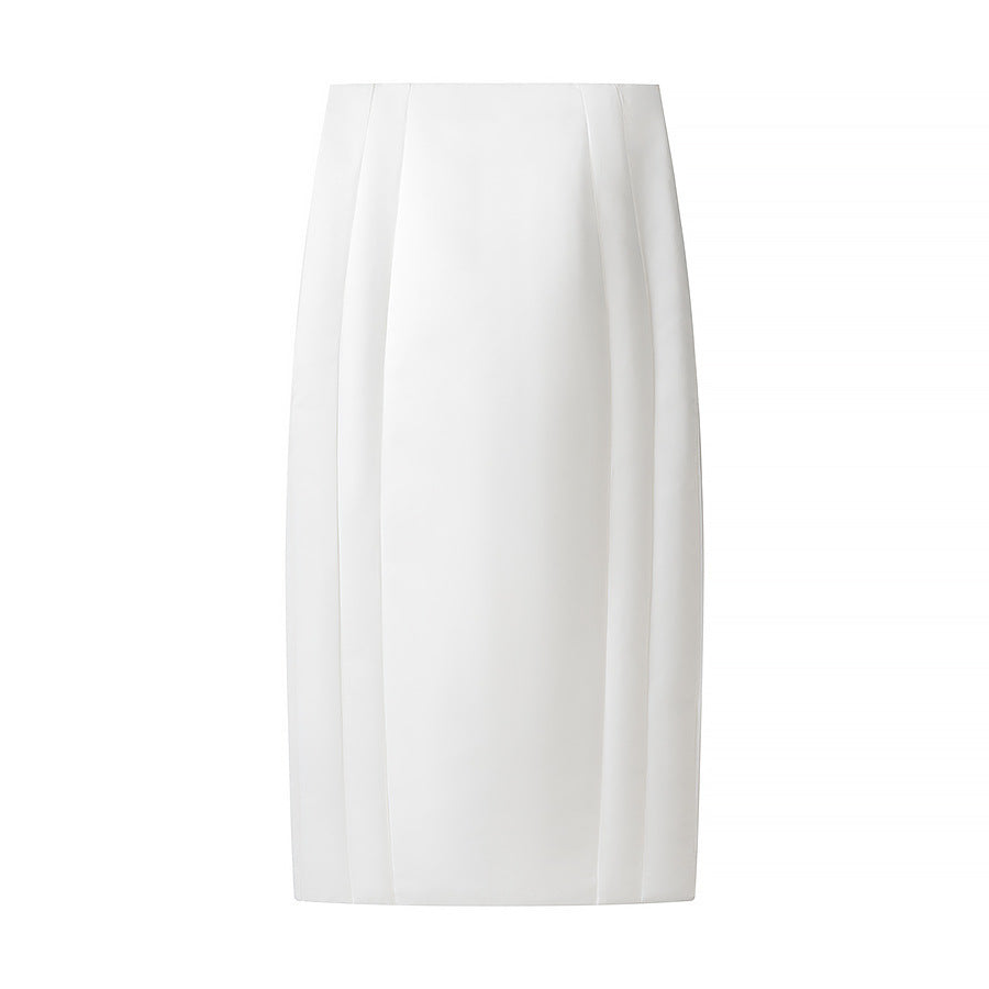 Women's pencil skirt with sculpting seam details and knee-length silhouette Fashion Glam