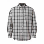 Unisex Oversized Checkered Shirt in Linen Blend with Shirt Collar, Chest Pocket, and Boxy Silhouette Fashion Glam