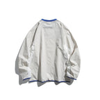 Unisex Lightweight technical oversized sweater with round neckline, zippered pockets, and contrasting finishes Fashion Glam