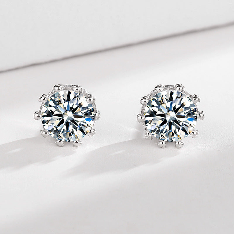Ladies earrings with sparkling zirconia in elegant wreath design Fashion Glam