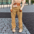 Women Cargo Pants in Relaxed Wide-Leg with Multiple Pockets and Reinforced Seams Fashion Glam