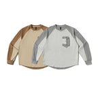 Unisex Oversize Sweatshirt with raglan sleeves, two-tone inserts and utility chest pocket Fashion Glam