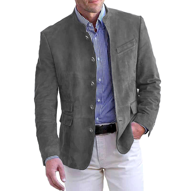Men's elegant and fashionable suit jacket made of high-quality leather Fashion Glam