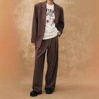 Women's High-Waisted Palazzo Pants with Front Tucks and Wide Leg Fashion Glam
