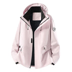 Men's Technical Softshell Hooded Jacket with concealed front zipper and multifunction pockets Fashion Glam