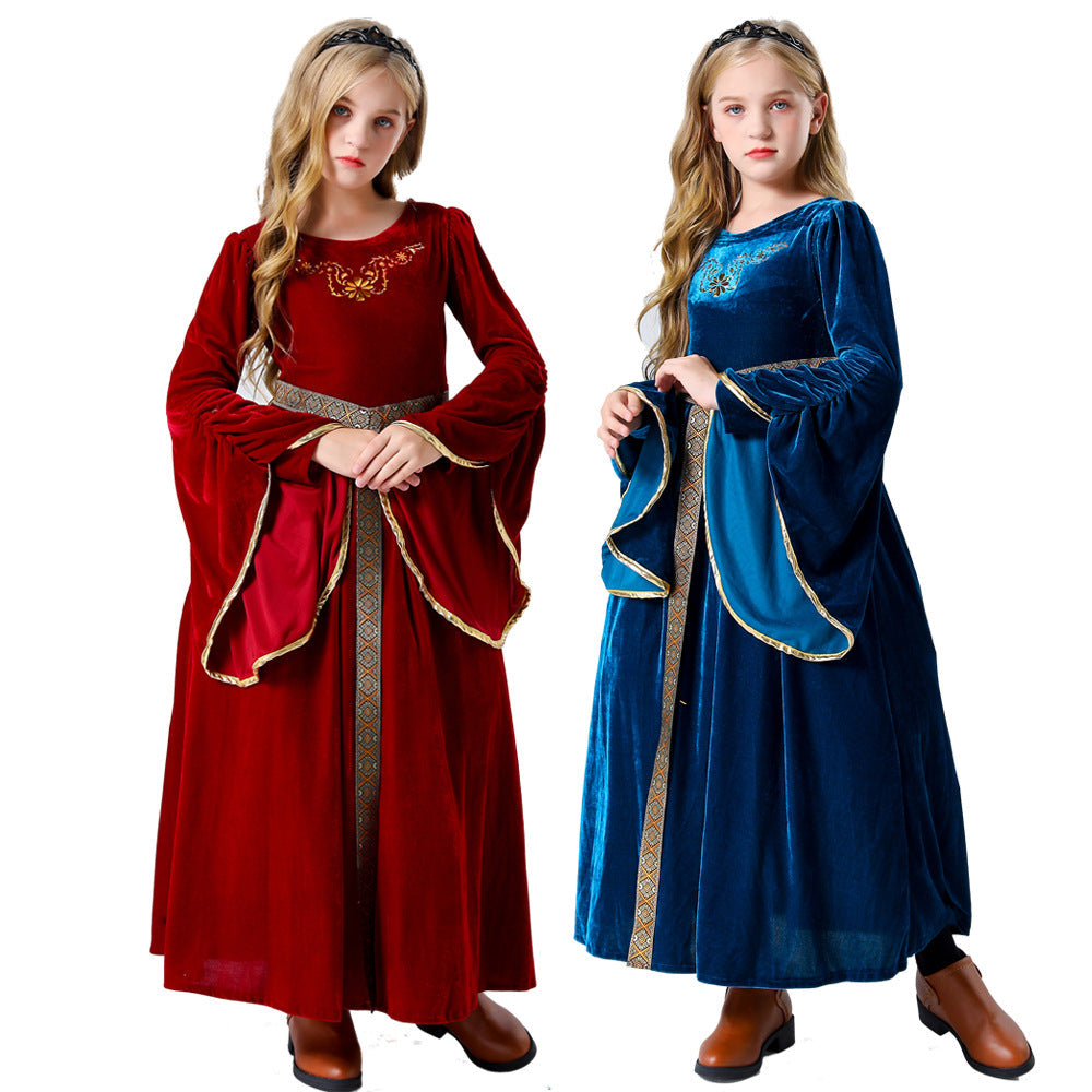 Girls Fairy-tale Velvet Dress with Elegant Details Fashion Glam