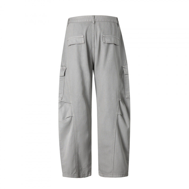 Men's Utility Style Cargo Pants with Flap Pockets and Straight Leg Fashion Glam