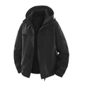 Men's Urban Softshell Outdoor Jacket with Hood, Concealed Zipper and Multiple Pockets Fashion Glam
