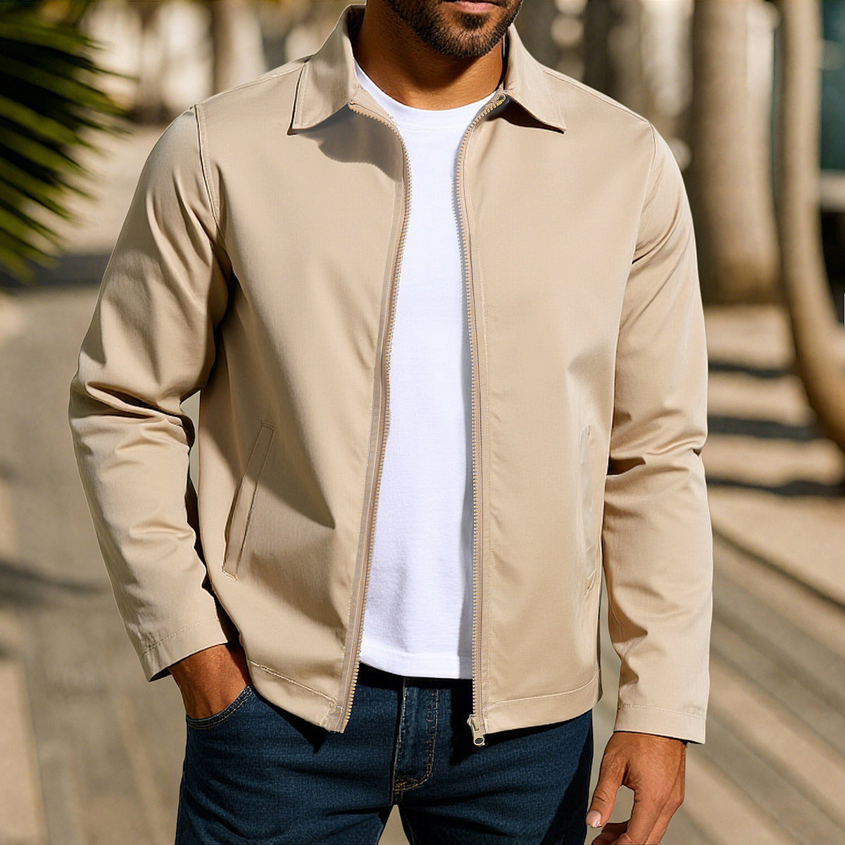 Men's Casual Leisure Jacket with Innovative Wind Protection Technology Fashion Glam