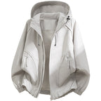 Men's technical hooded softshell jacket with adjustable hood and utility pockets Fashion Glam