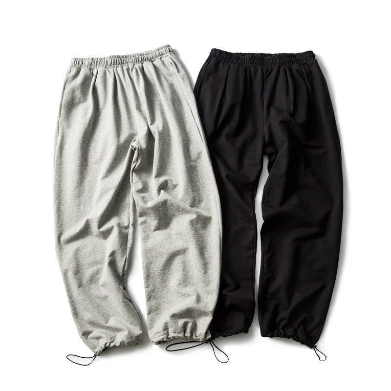 Unisex Soft Oversized Jogging Pants with Elastic Waistband, Drawstring, and Adjustable Cord Hem Fashion Glam