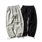 Unisex Soft Oversized Jogging Pants with Elastic Waistband, Drawstring, and Adjustable Cord Hem Fashion Glam