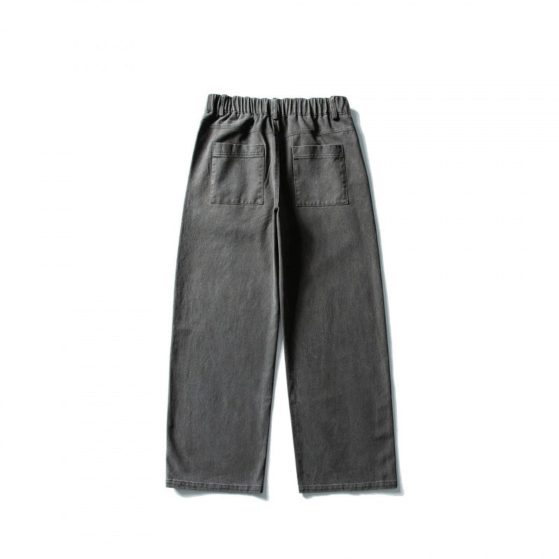 Women Wide-Leg Denim Pants made of durable denim with elastic waistband Fashion Glam