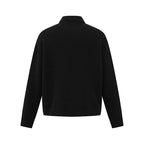 Men's Boxy Knit Sweater with Polo Collar and Half Button Placket Fashion Glam