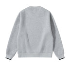 Unisex Oversize Sweatshirt with side snap button plackets, ribbed cuffs and round neck Fashion Glam