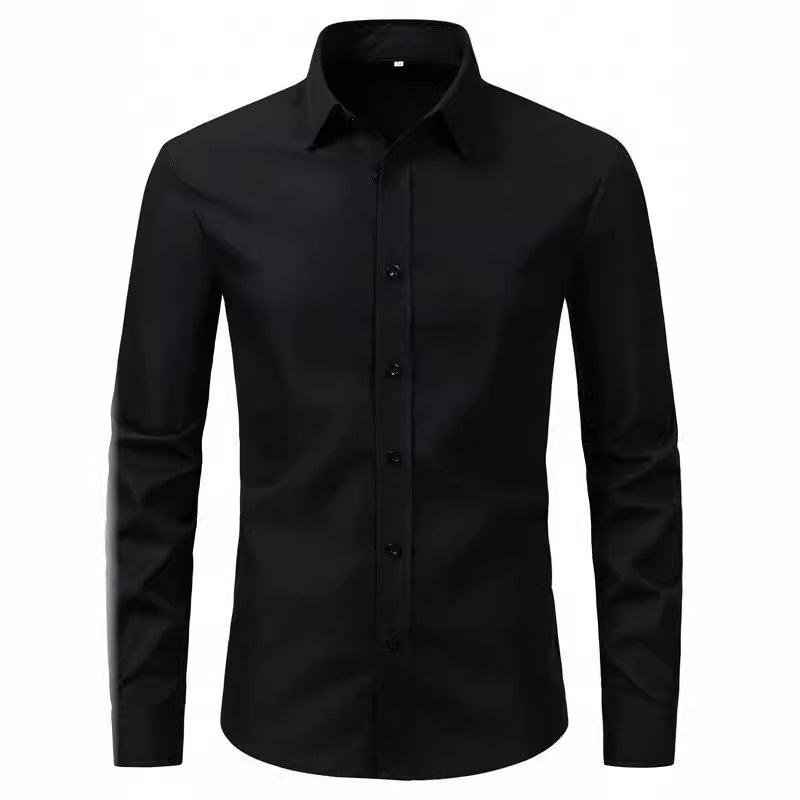 Men's elegant long-sleeve shirt made of high-quality cotton with modern collar Fashion Glam