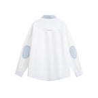 Unisex Loose-Fitting Cotton Shirt with Contrasting Checked Collar and Chest Pocket Fashion Glam