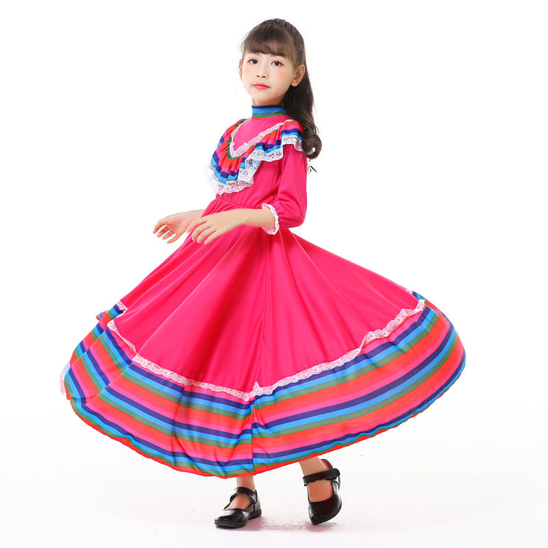 Girls' Tracht dress with colorful hem Fashion Glam
