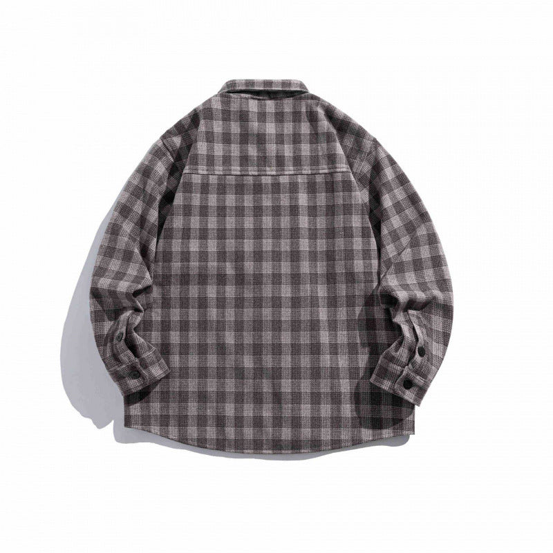 Unisex Boxy Checkered Overshirt made of soft Flannel with patch breast pocket Fashion Glam