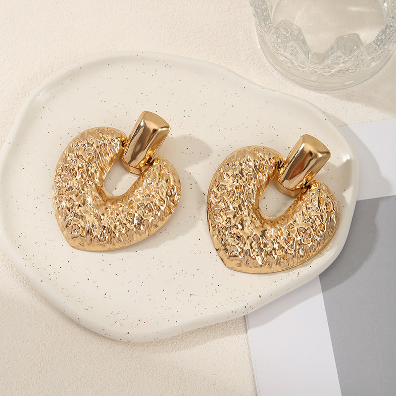 Ladies Hanging Earrings in Modern Rectangular Design Fashion Glam