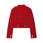 Women’s short military-inspired jacket with decorative ornate buttons Fashion Glam