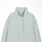 Women's Cropped Technical Stand Collar Jacket with Hidden Front Fashion Glam