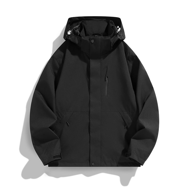 Women Oversize Softshell Hooded Jacket with Drop Shoulder, Concealed Zippers and Drawstring Fashion Glam