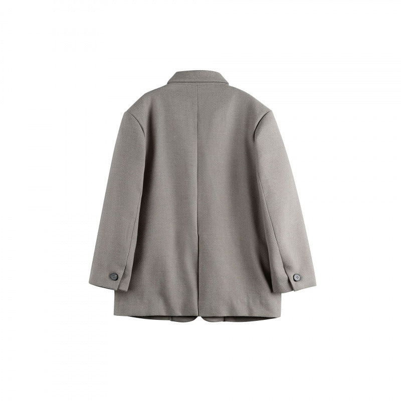 Women's Oversize Blazer in Boxy Cut with Lapel Collar and Flap Pockets Fashion Glam