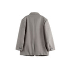 Women's Oversize Blazer in Boxy Cut with Lapel Collar and Flap Pockets Fashion Glam