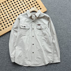 Men's shirt jacket made of cotton twill with chest flaps and button placket Fashion Glam