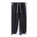 Men Comfortable Athletic Jogging Pants with Drawstring and Elastic Ankle Cuffs Fashion Glam
