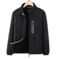 Men's microfleece outdoor jacket with waterproof breast pocket, stand-up collar, and teddy fleece lining Fashion Glam