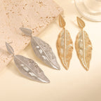 Women's Hanging Earrings in Elegant Leaf Design Fashion Glam