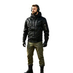 Men's Military-Inspired Hooded Bomber Jacket with Utility Pockets Fashion Glam