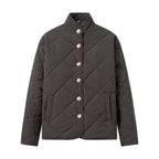 Women Light padded jacket with stand-up collar and diamond stitching Fashion Glam