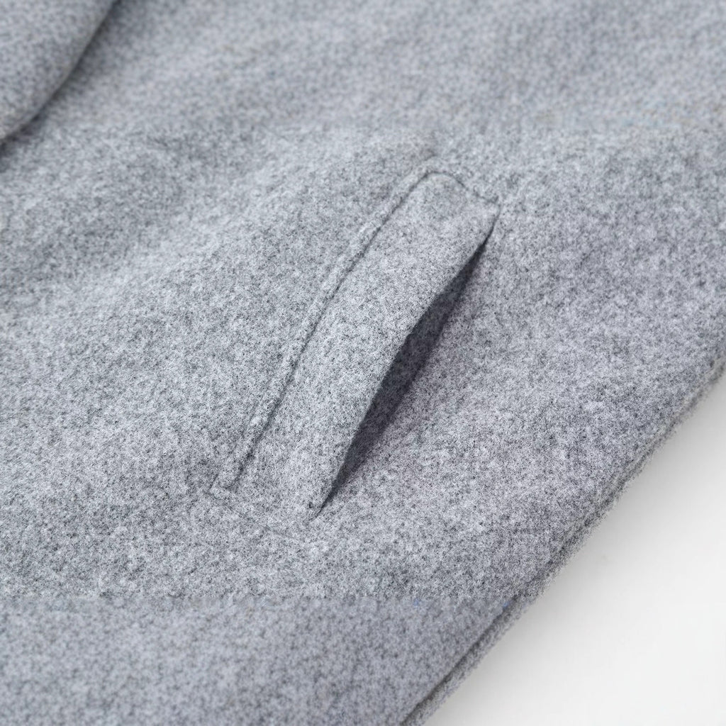 Women's Boxy Double-Breasted Short Coat made of Wool Blend with Stand-Up Collar Fashion Glam
