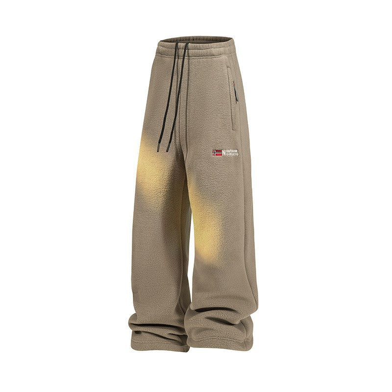 Women's fleece pants with elastic waistband, zip pockets, and thermo inner lining Fashion Glam