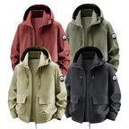 Men's Technical Hooded Field Jacket with Water-Repellent Membrane and Multiple Pockets Fashion Glam