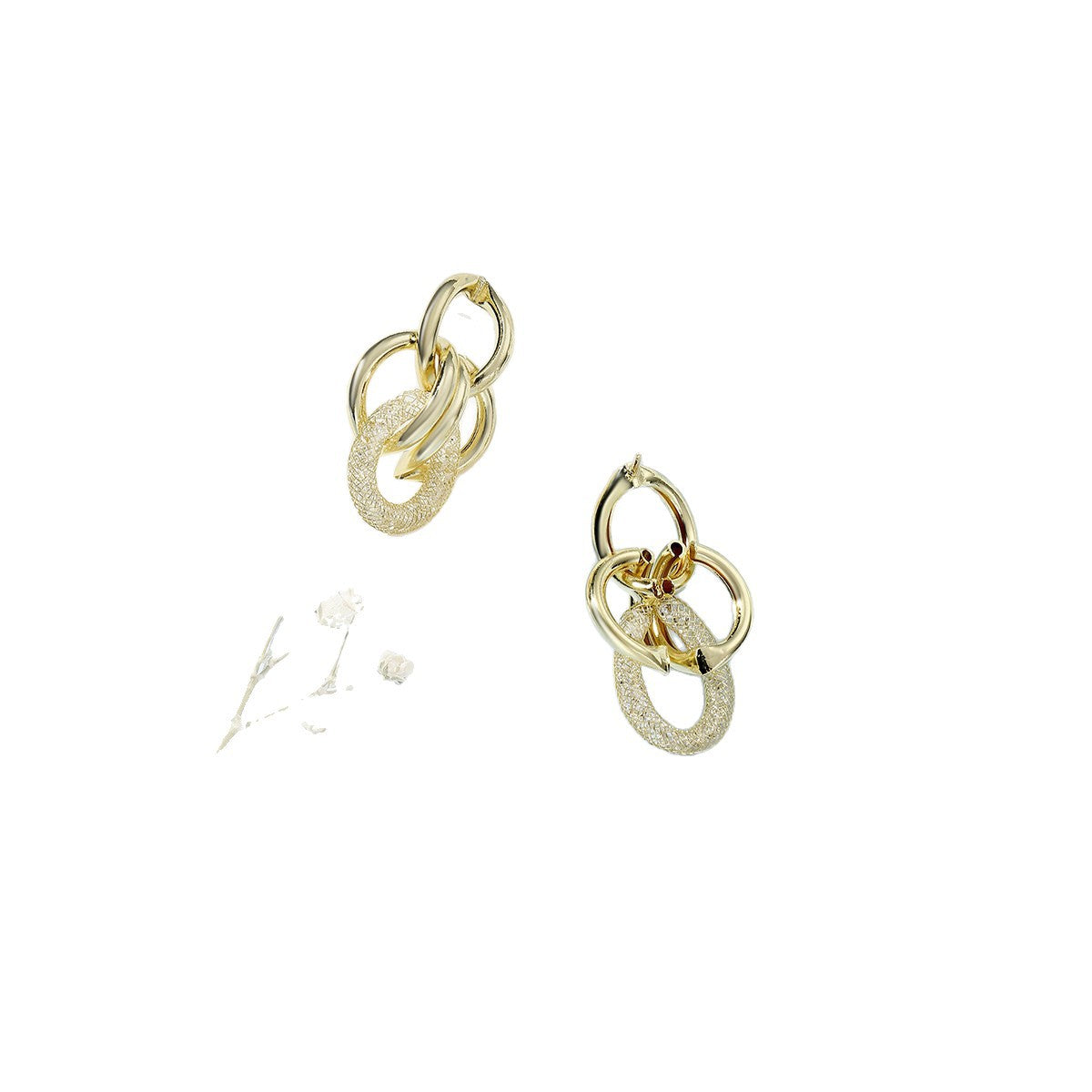 Women's Hanging Earrings with Luxurious, Sculptural Design Fashion Glam