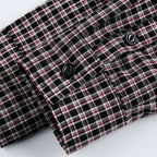 Men's Boxy Overshirt in a fine check pattern with a continuous button placket and a patch chest pocket Fashion Glam