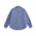 Unisex Oversized Check Shirt in Relaxed Fit with Button-Down Collar, Breast Pocket and Rounded Hem Fashion Glam